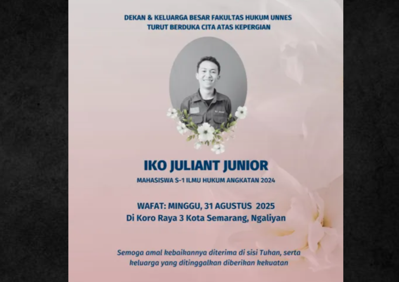 Penyebab Kematian Mahasiswa Unnes Masih Abu-abu, PBH IKA FH Bakal Cari Fakta